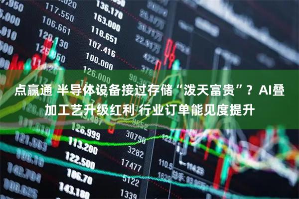 点赢通 半导体设备接过存储“泼天富贵”？AI叠加工艺升级红利 行业订单能见度提升