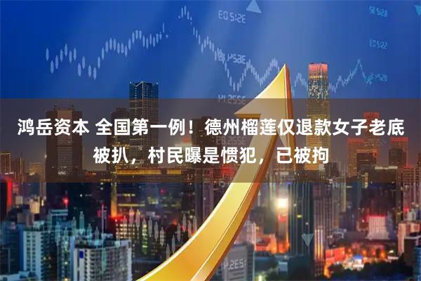 鸿岳资本 全国第一例！德州榴莲仅退款女子老底被扒，村民曝是惯犯，已被拘